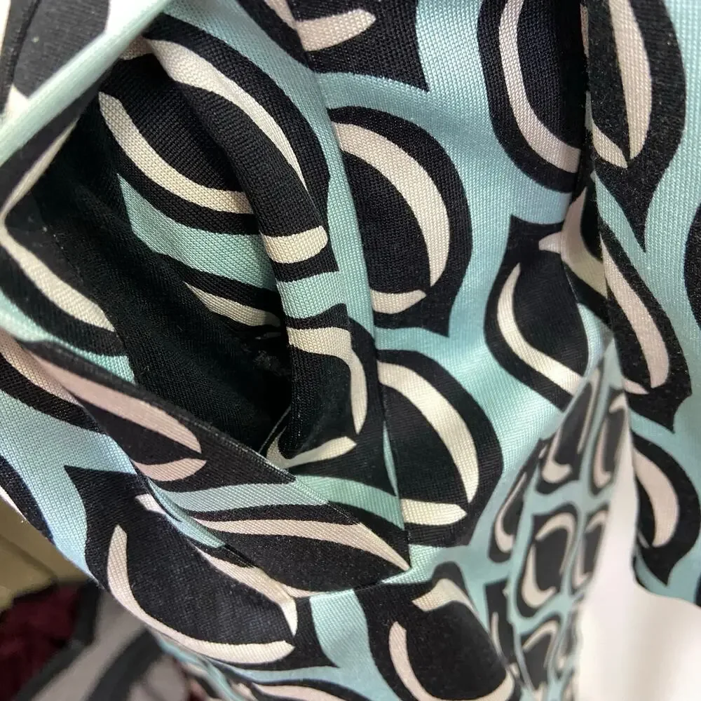 Diane Von Furstenburg 100% Silk Knit Tunic Dress Nana Size 10 - Picture 9 of 16